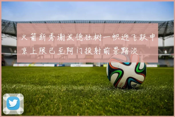 火箭新秀谢泼德独树一帜迎飞跃申京上限已至阿门投射前景黯淡